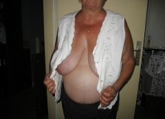 Housewife showing her big breasts