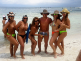 Group naked tits