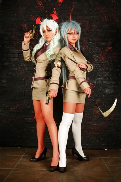 Scanty and Kneesocks cosplay - N