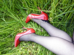 Red Heels and Green Grass - N