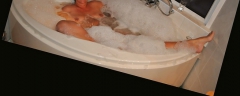 Bath, in bad, gebukt - N
