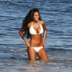 Michelle Keegan - On the Beach in St. Vincent - N