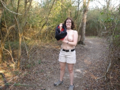 American couple posing to ranch - N