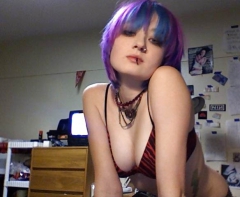 Punk emo selfies - blonde alt girl naked selfshots - N