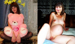 Russian girls in clothes and without. - N