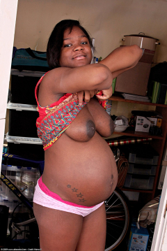ebony pregnant - N
