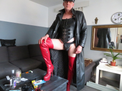 Finnish kinky leather gay Juha Vantanen in leather outfit - N