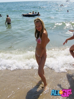 Naughty girlfriends beach posing - N