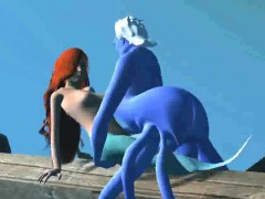 3D Ariel gets fucked hard by Ursula underwater