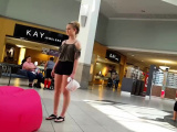 Big ass blonde fucks POV in public