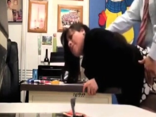 Bitch fucked on the principal's desk