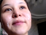 Real amateur Latina in hot POV blowjob and facial