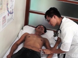 Skinny Asian anal played by his doctor