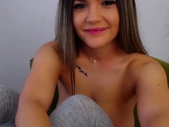 Pretty Latina Teen Lovesense Orgasm