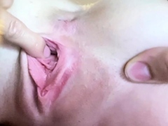 Blonde amateur MILF pov toys fingering shaved cunt