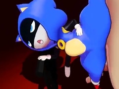 Morgana dressed as sonic