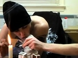 Slutty homo man cannot stop smoking while enjoying hardcore